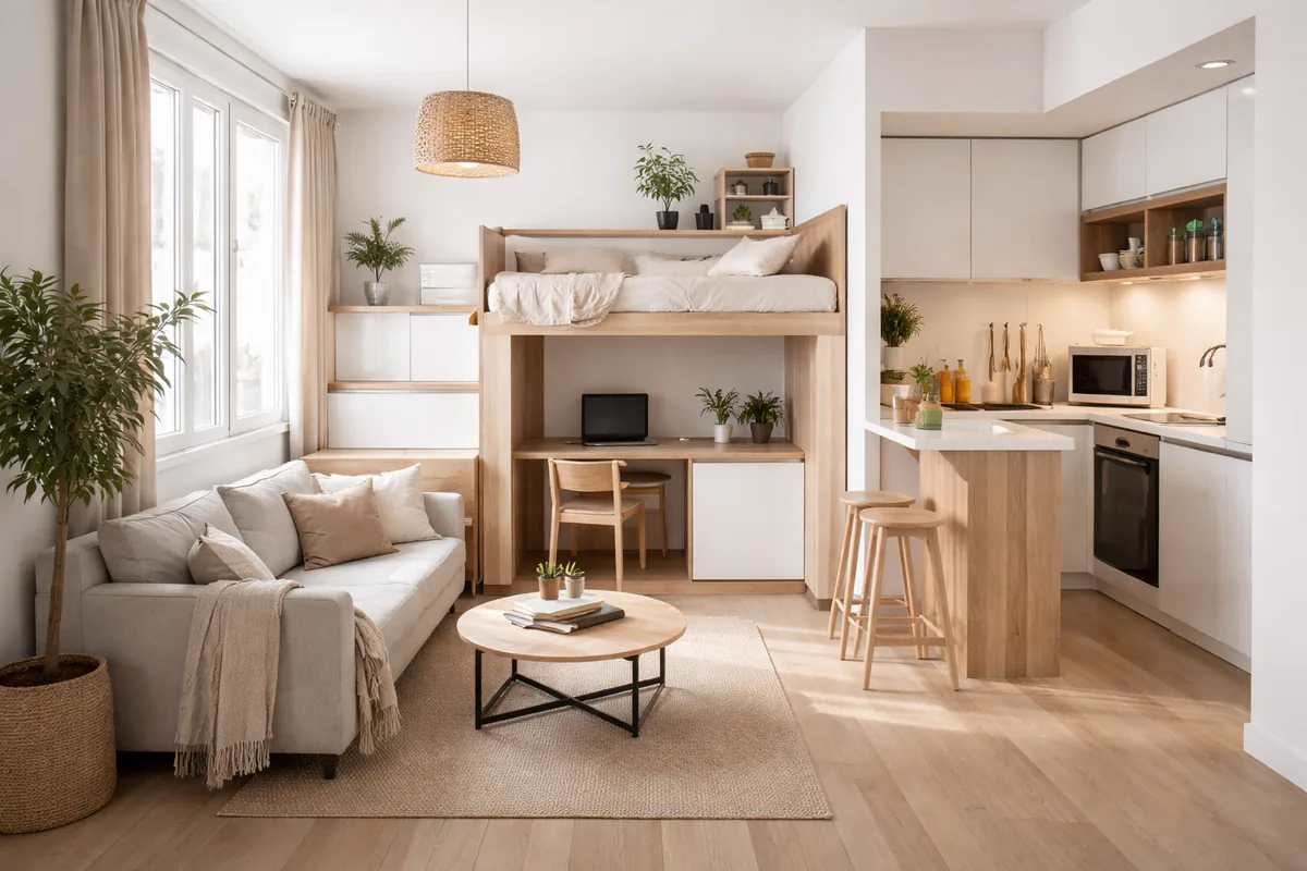 Comment optimiser l'espace dans un studio de 20 m²
